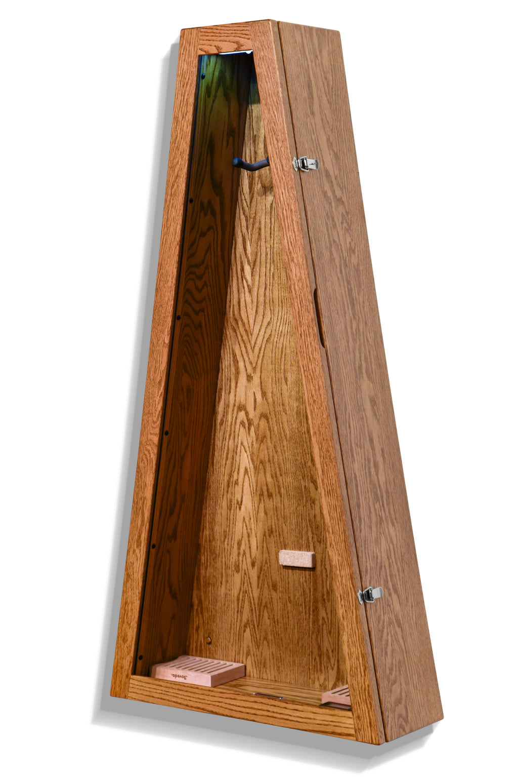 ClimaCase Triangle Humidor - Red Oak with Golden Oak Stain Acoustic Remedy Cases