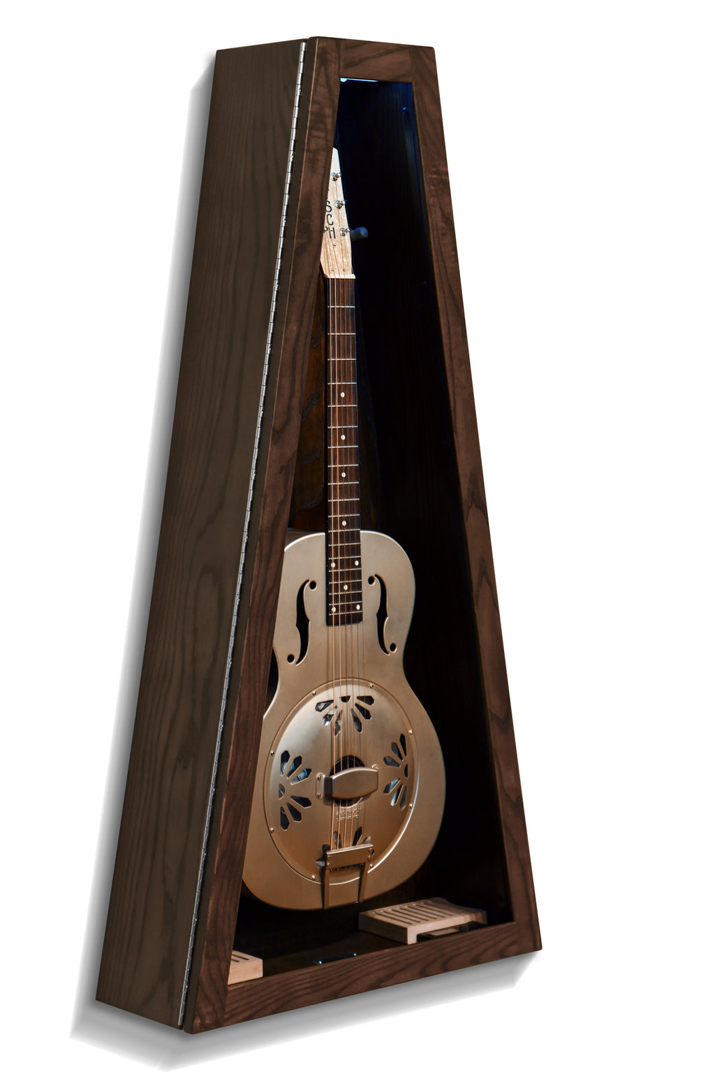 ClimaCase Triangle Humidor - Northern White Ash with Onyx Stain Acoustic Remedy Cases