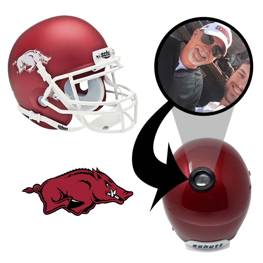 Arkansas Razorbacks College Football Collectible Mini Helmet - Picture Inside - FANZ Collectibles Fanz Collectibles