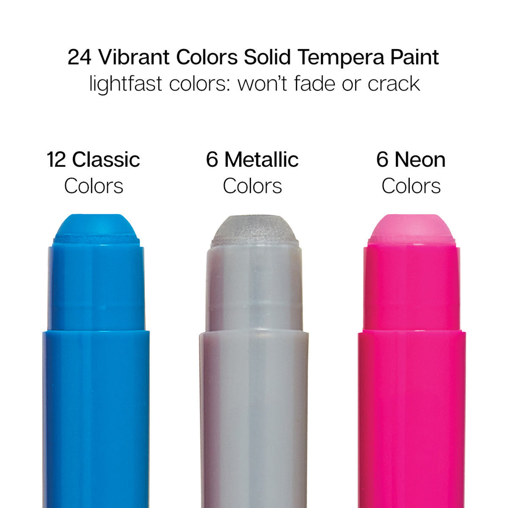 Tempera Paint Sticks – 24 Colors KINGART