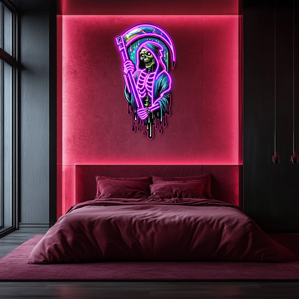 UV Printed Angel of Death Neon Wall Art- LV0004 Liviqon.co