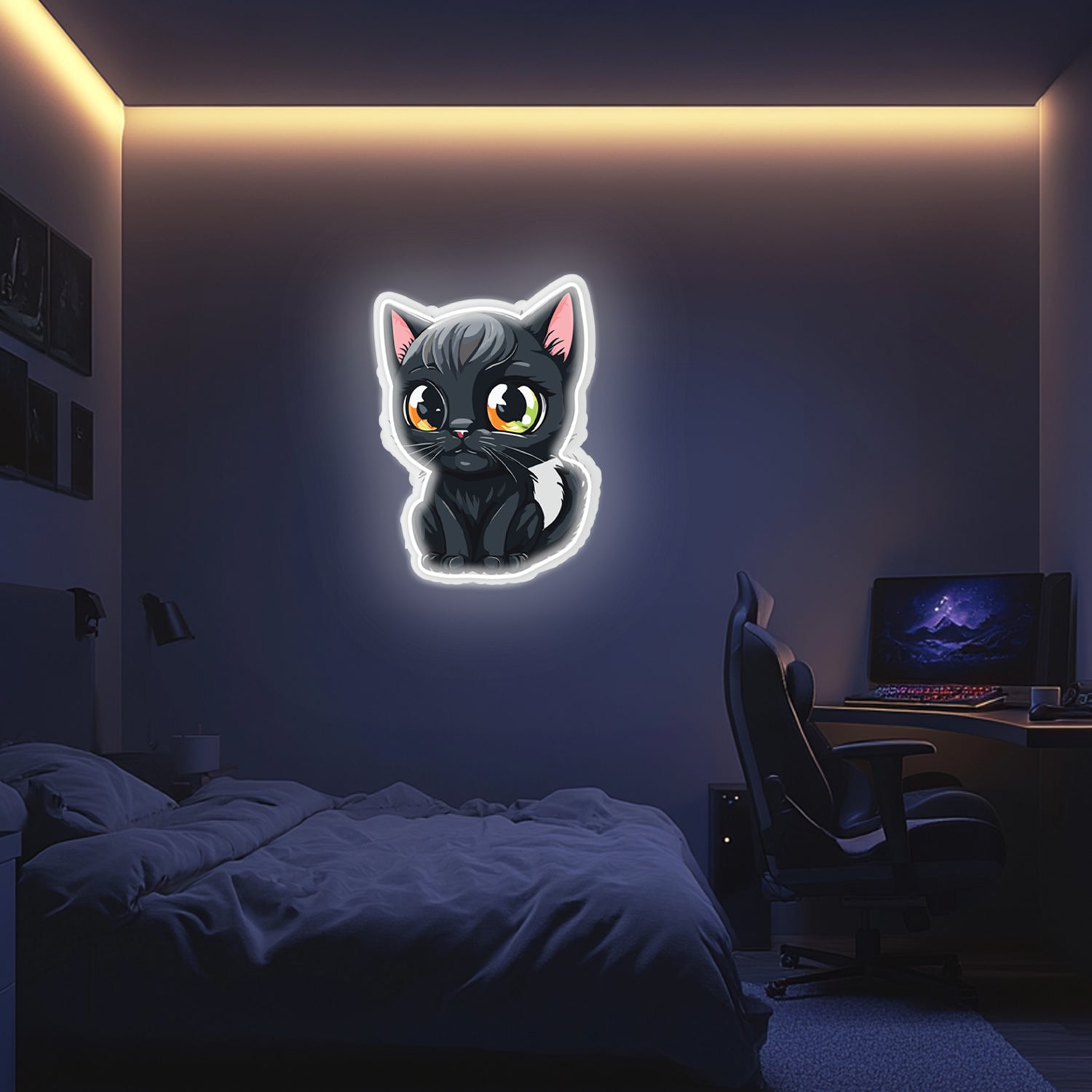 UV Printed Cat Neon Wall Art- LV0019 Liviqon.co
