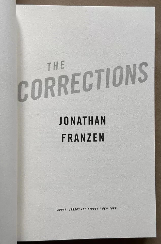 The Corrections & Freedom by Jonathan Franzen Cedar Leaf Books