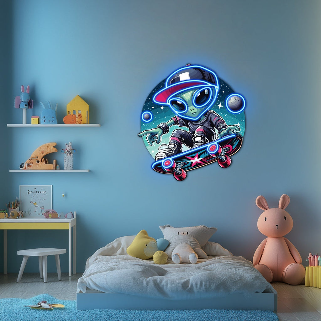 UV Printed Alien Neon Wall Art- LV0082 Liviqon.co
