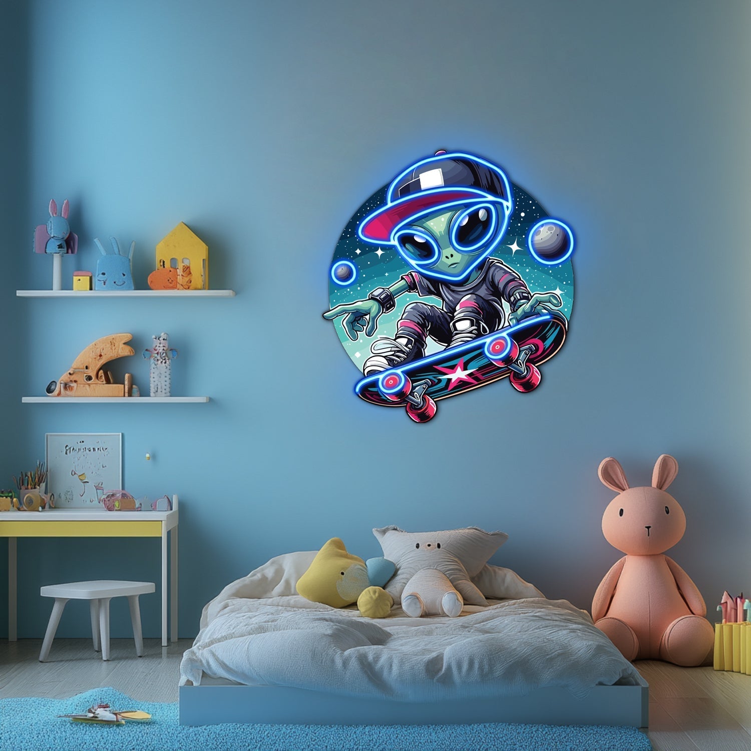 UV Printed Alien Neon Wall Art- LV0082 Liviqon.co