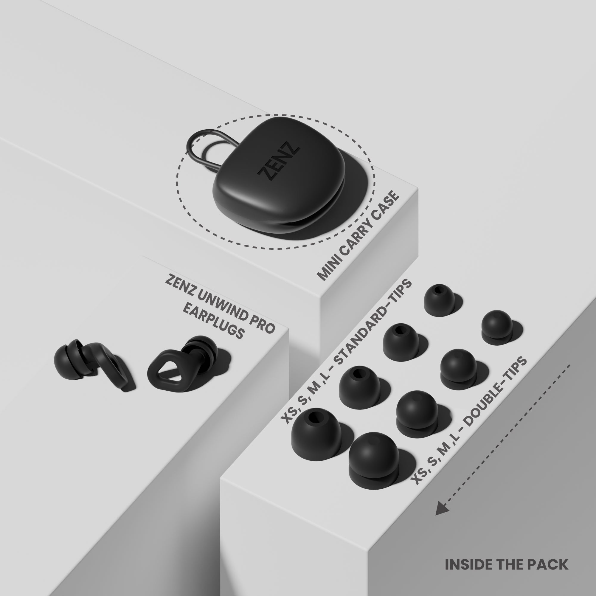 ZENZ - Unwind Pro Earplugs - Onyx Black ZENZ