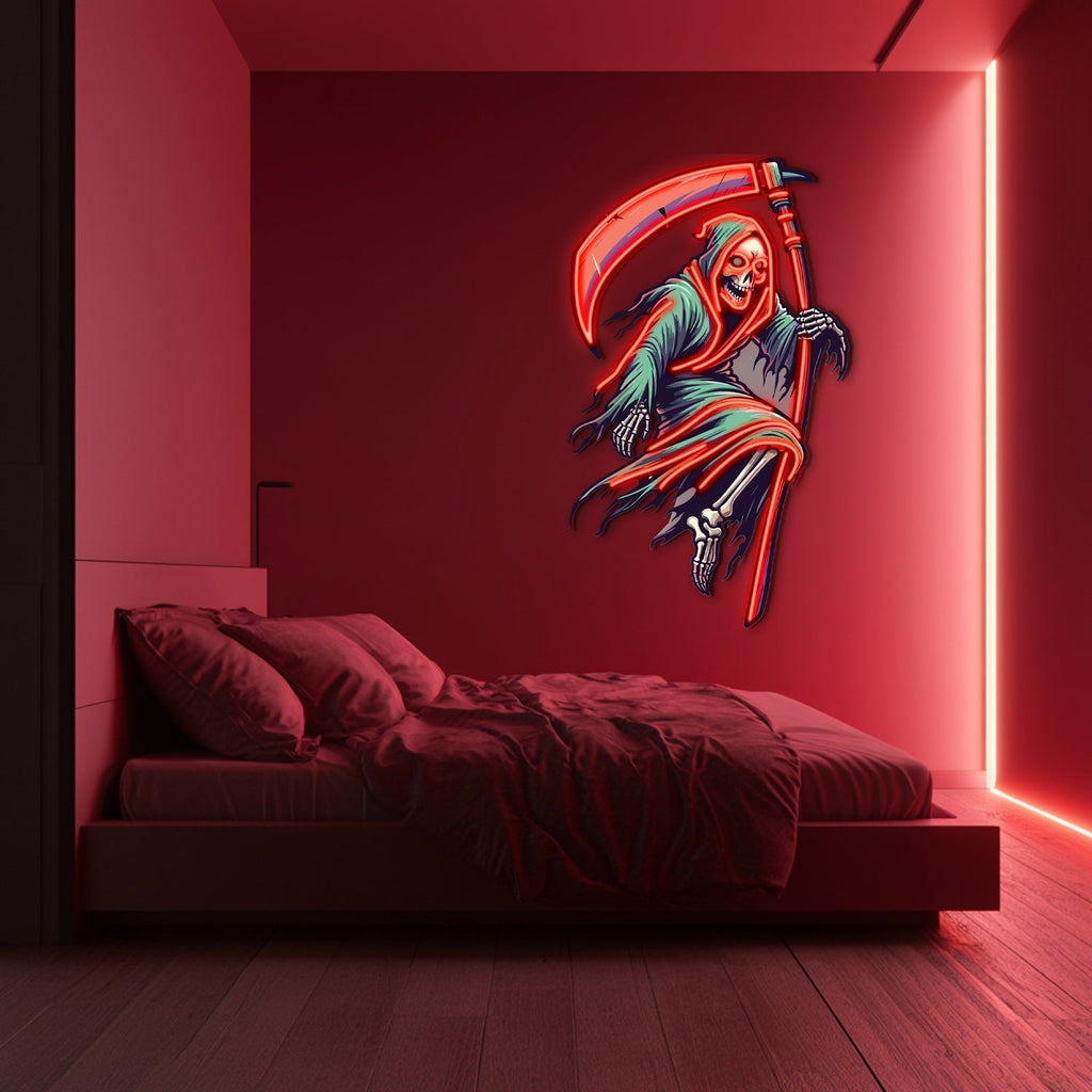 UV Printed Angel of Death Neon Wall Art- LV0003 Liviqon.co