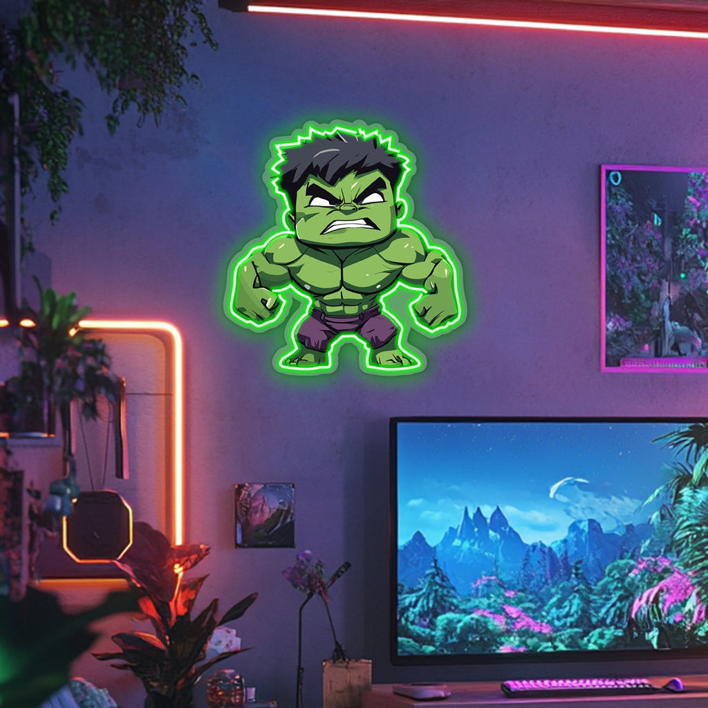 UV Printed Hulk Neon Wall Art- LV0074 Liviqon.co