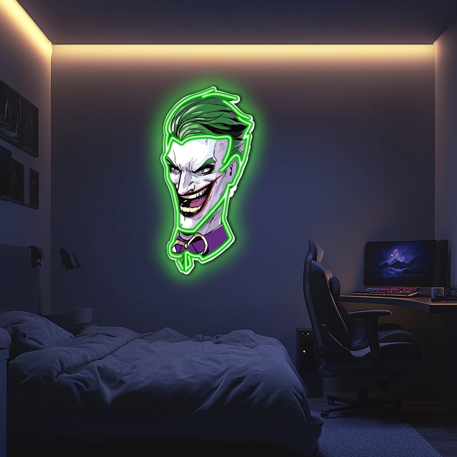 UV Printed Joker Neon Wall Art- LV0046 Liviqon.co