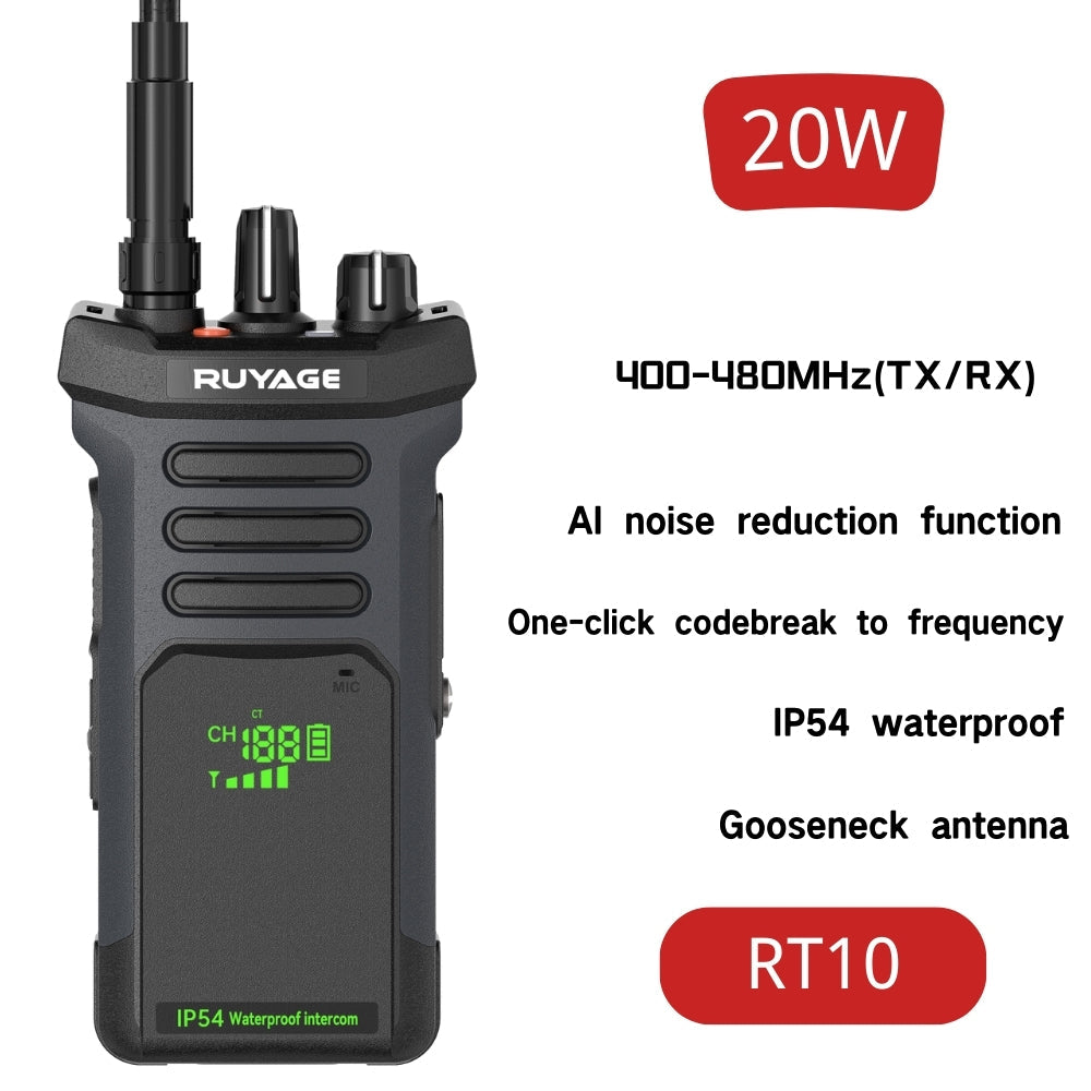 Ruyage Radio Analog Signal 20W Walkie-Talkie(RT10) Ruyage Radio
