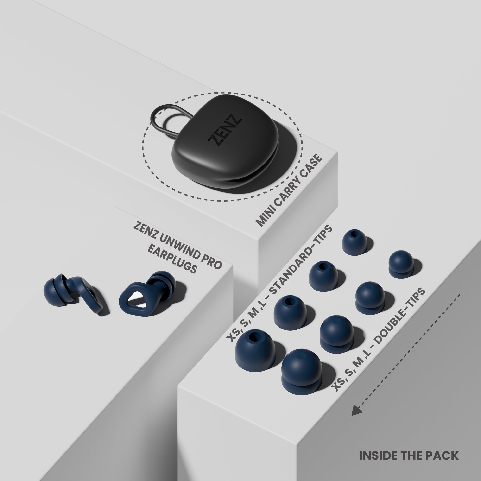 ZENZ - Unwind Pro Earplugs - Lagoon Navy ZENZ