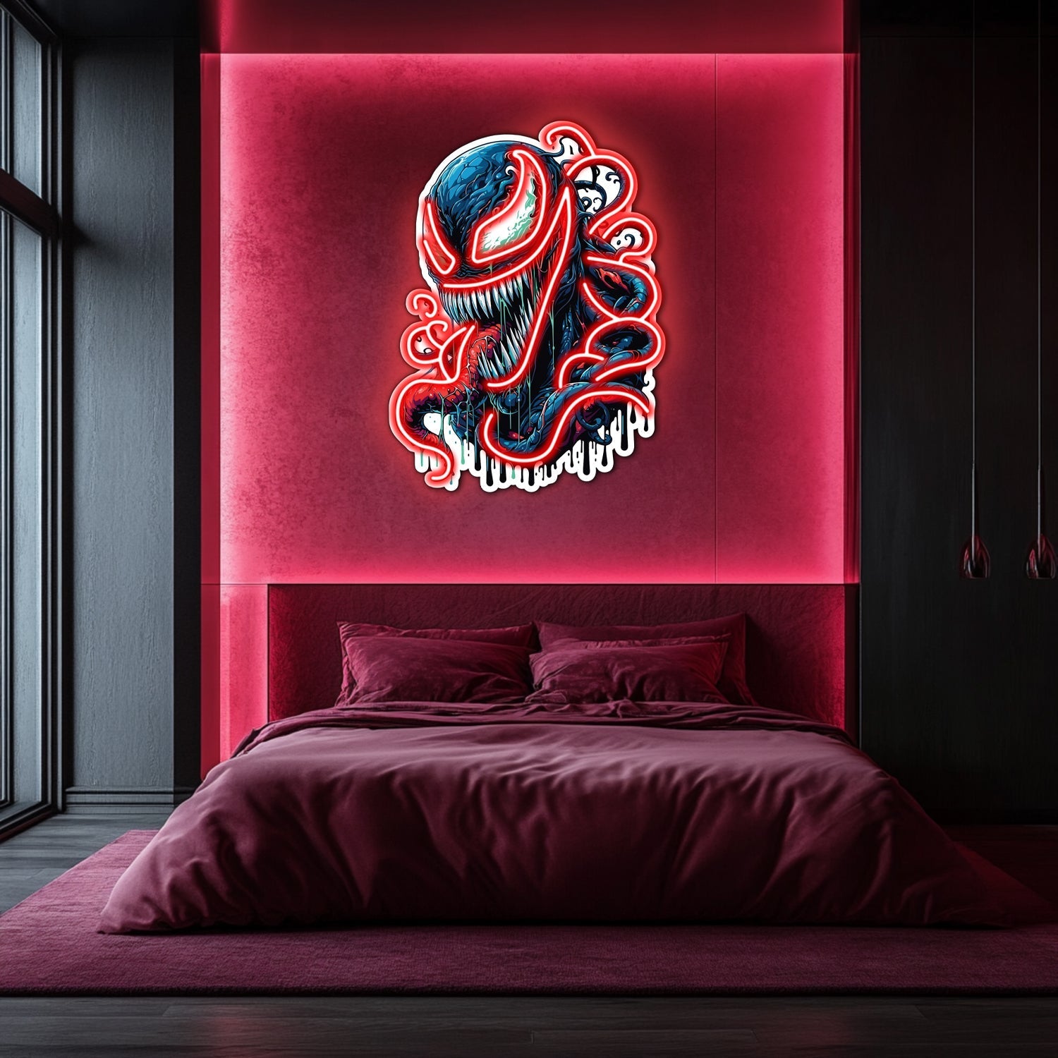 UV Printed Venom  Neon Wall Art- LV0055 Liviqon.co