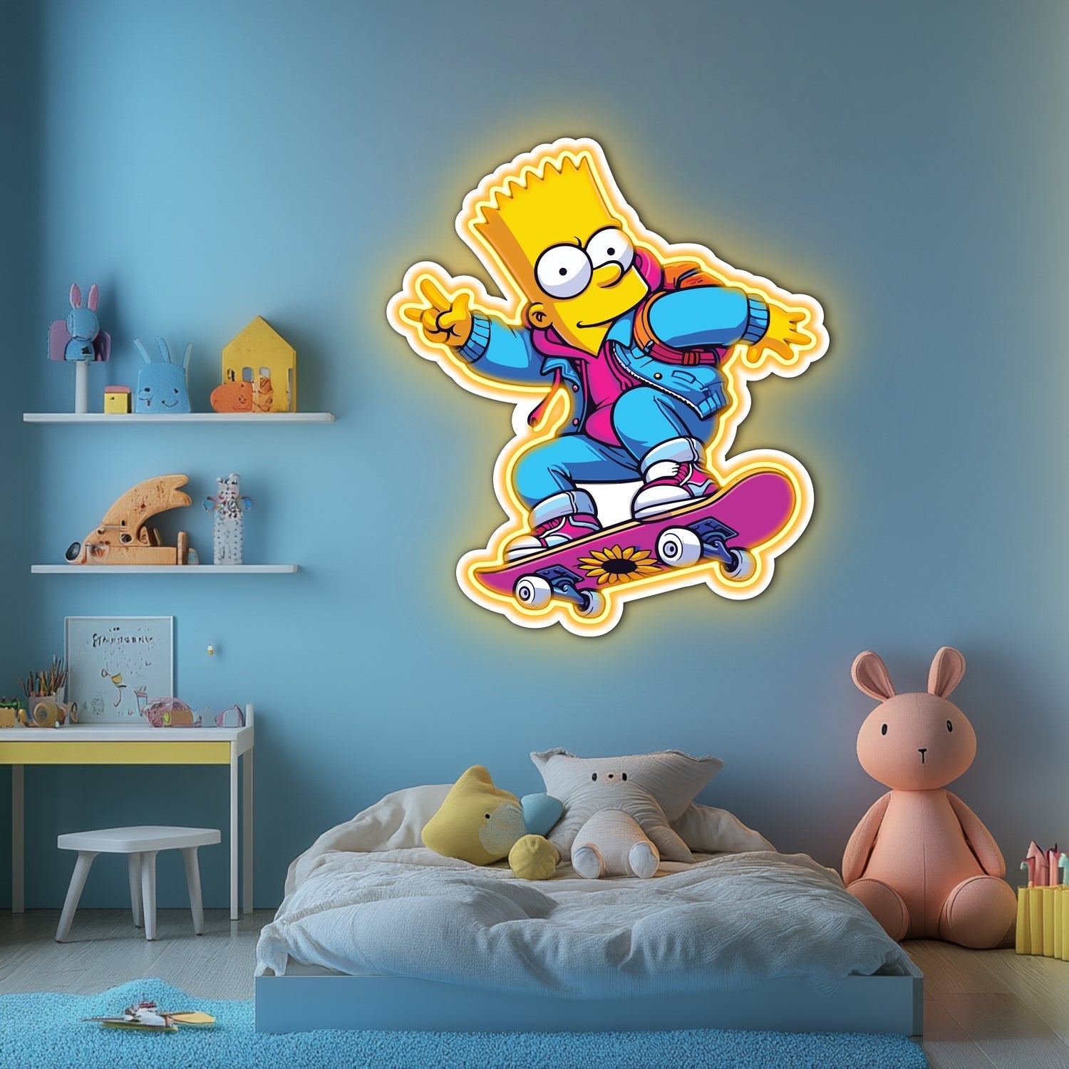UV Printed Simpson Neon Wall Art- LV0081 Liviqon.co