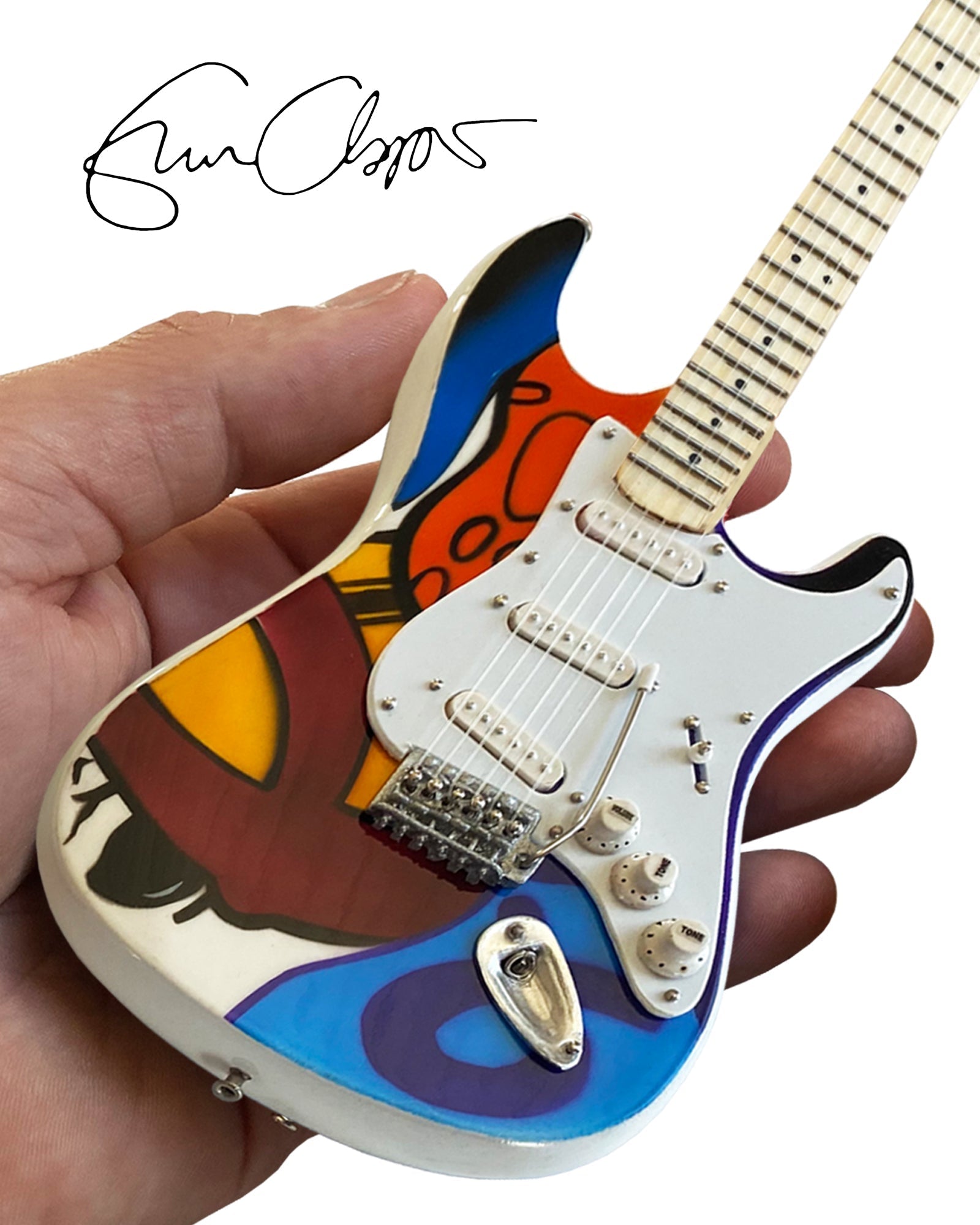 Eric Clapton CRASH 2 Tribute Mini Guitar Replica - Officially Licensed Fender® Collection AXE HEAVEN® STORE - Mini Guitar Replica Collectibles & Custom Record Awards