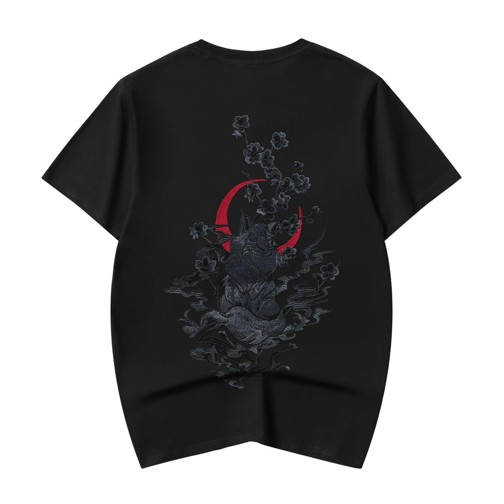 ET524 Moon Fox Embroidered Tee Niepce