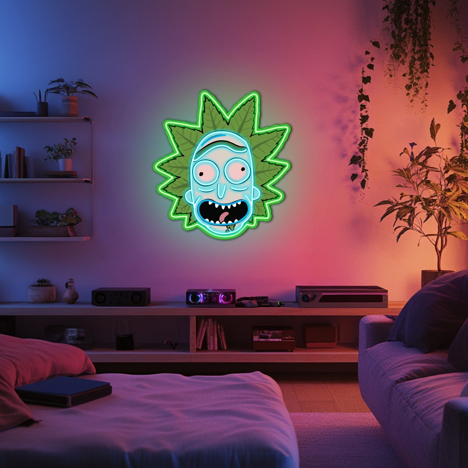 UV Printed Rick Neon Wall Art- LV0035 Liviqon.co