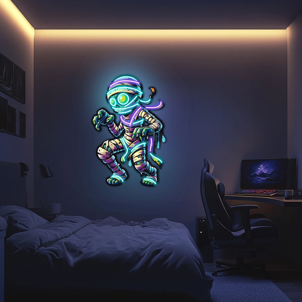 UV Printed Mummy Neon Wall Art- LV0036 Liviqon.co