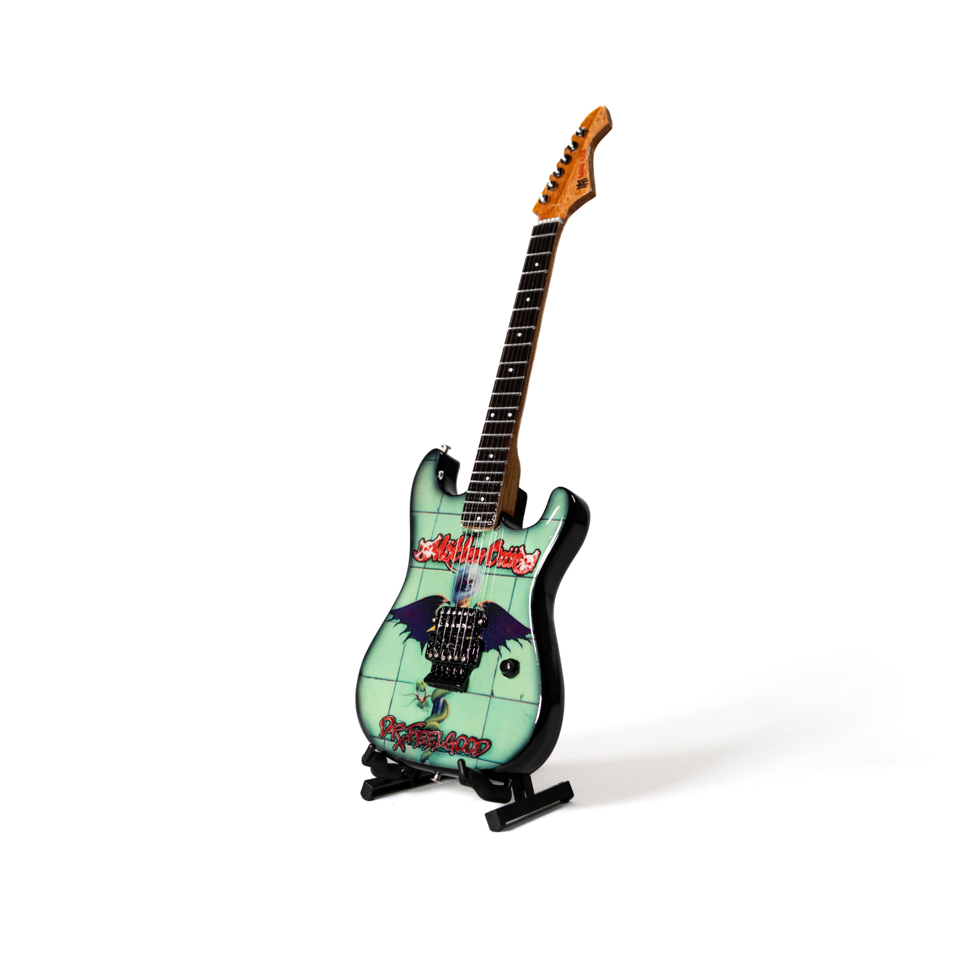 Mötley Crüe "Shout at the Devil" and "Dr. Feelgood" Collectible Miniature Guitar Set The Mini Axe