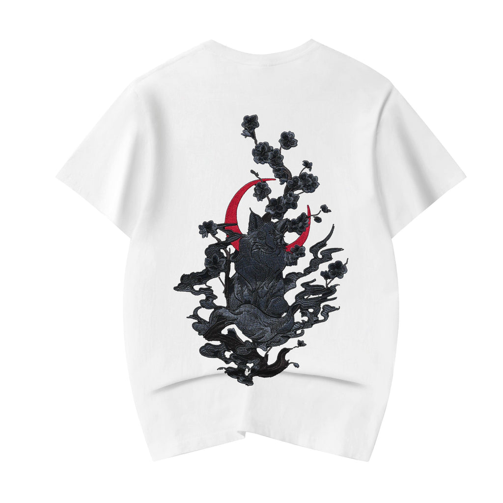 ET524 Moon Fox Embroidered Tee Niepce