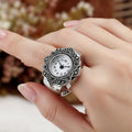 Retro Octagonal Finger Ring Watch Quartz Analog Fashion Hut Jewelry