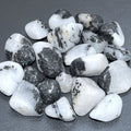 White Quartz With Tourmaline Tumbled Stones (By The Piece Or Pound) Wholesale Amazing Crystals
