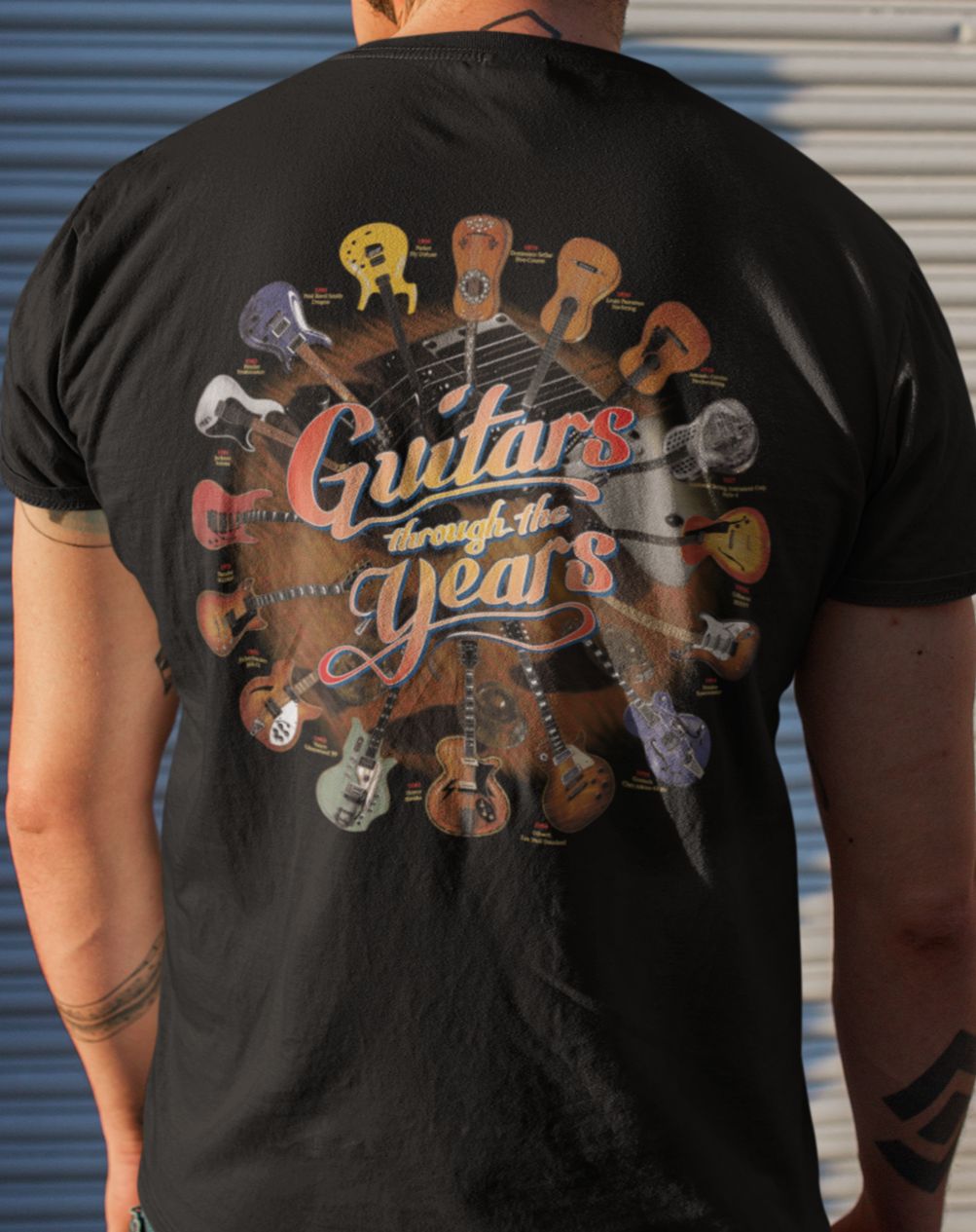 Guitars Thru The Years Music T-Shirt Taboo