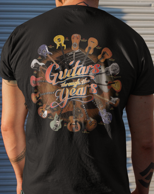 Guitars Thru The Years Music T-Shirt Taboo