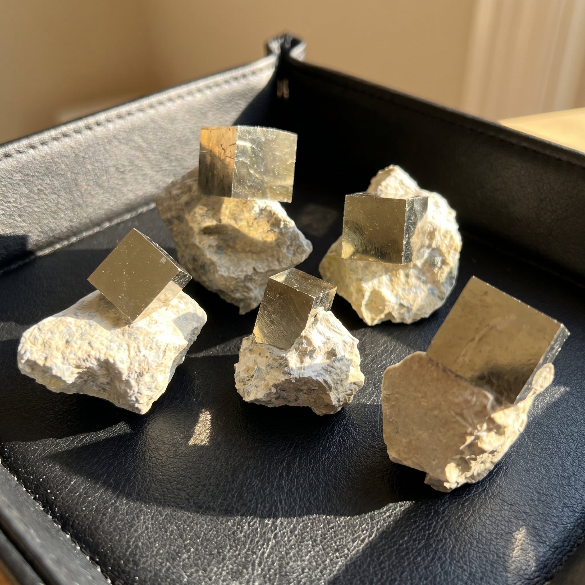 Golden Iron Pyrite Crystal Cubes In Rough Raw Matrix Amazing Crystals