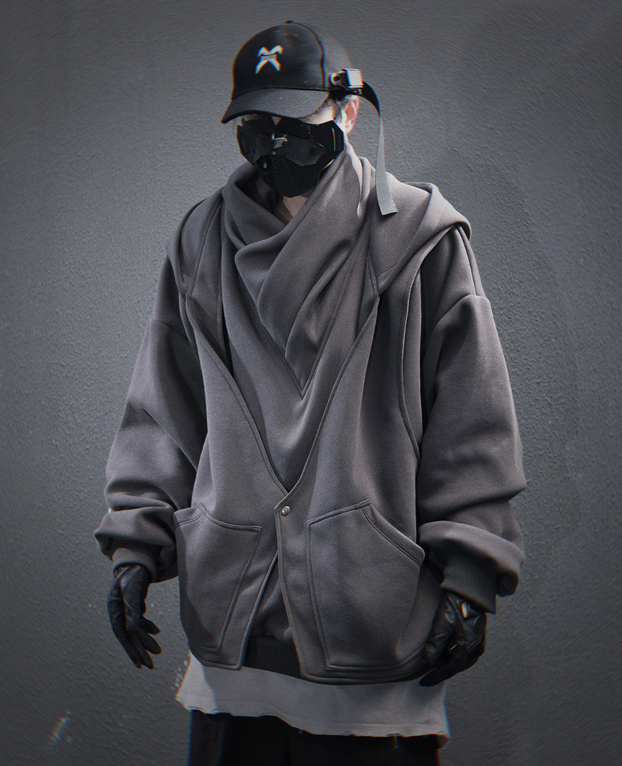 HiH57 Grey Assassin Hoodie Niepce