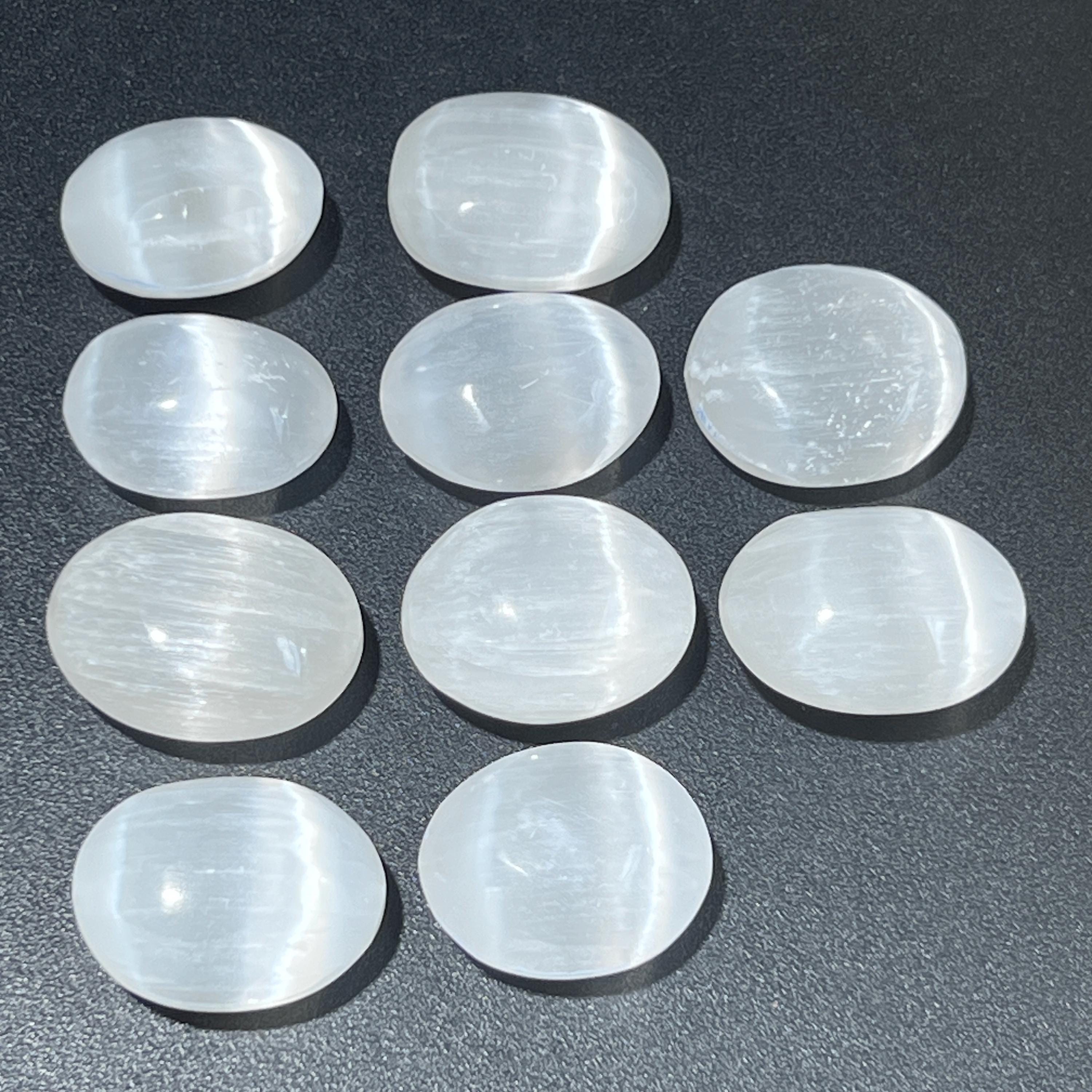Selenite Crystal Mini Small Palm Stone Orb Carving Wholesale Bulk Gemstone Lot Amazing Crystals