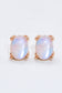 Natural Moonstone 4-Prong Stud Earrings