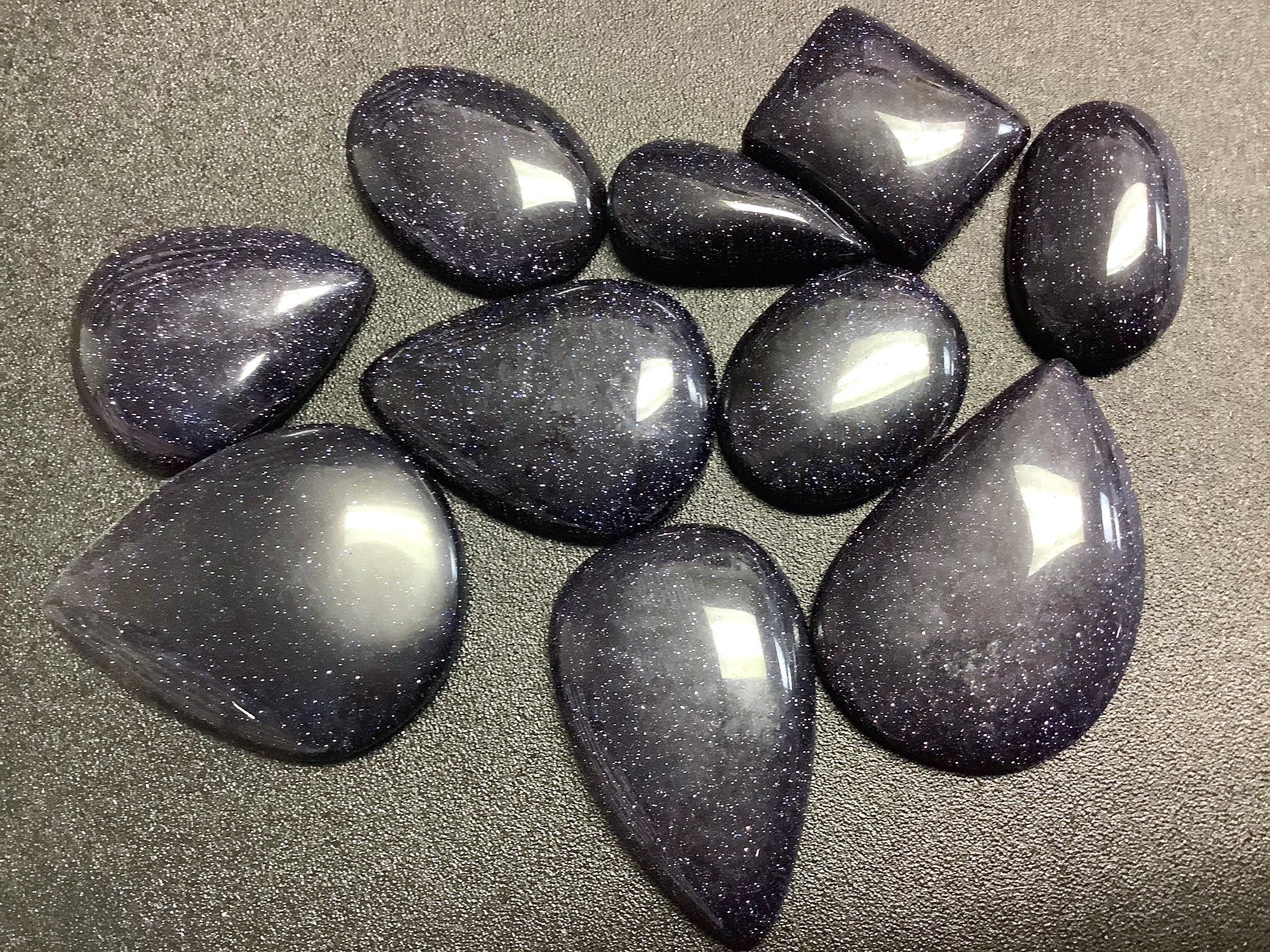 Bulk Wholesale Cabochon Lot 100 Grams ( 8 to 12 pcs ) Blue Goldstone Polished Stones Natural Gemstones Crystals Amazing Crystals