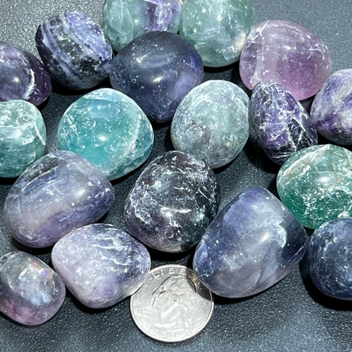 Rainbow Fluorite Crystal Tumbled Stones (By The Piece or Pound) Wholesale Amazing Crystals
