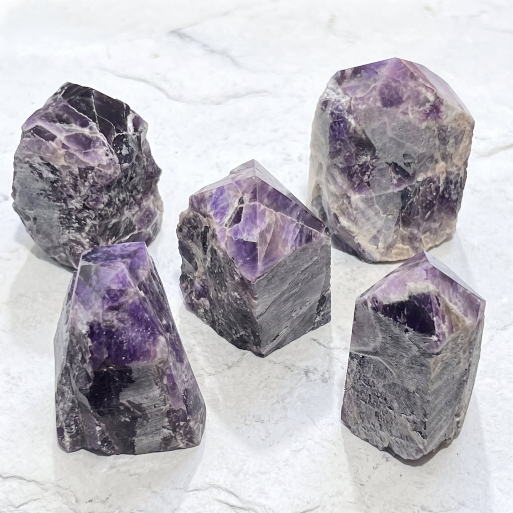 Banded Amethyst Crystal Point Tower Carving Amazing Crystals