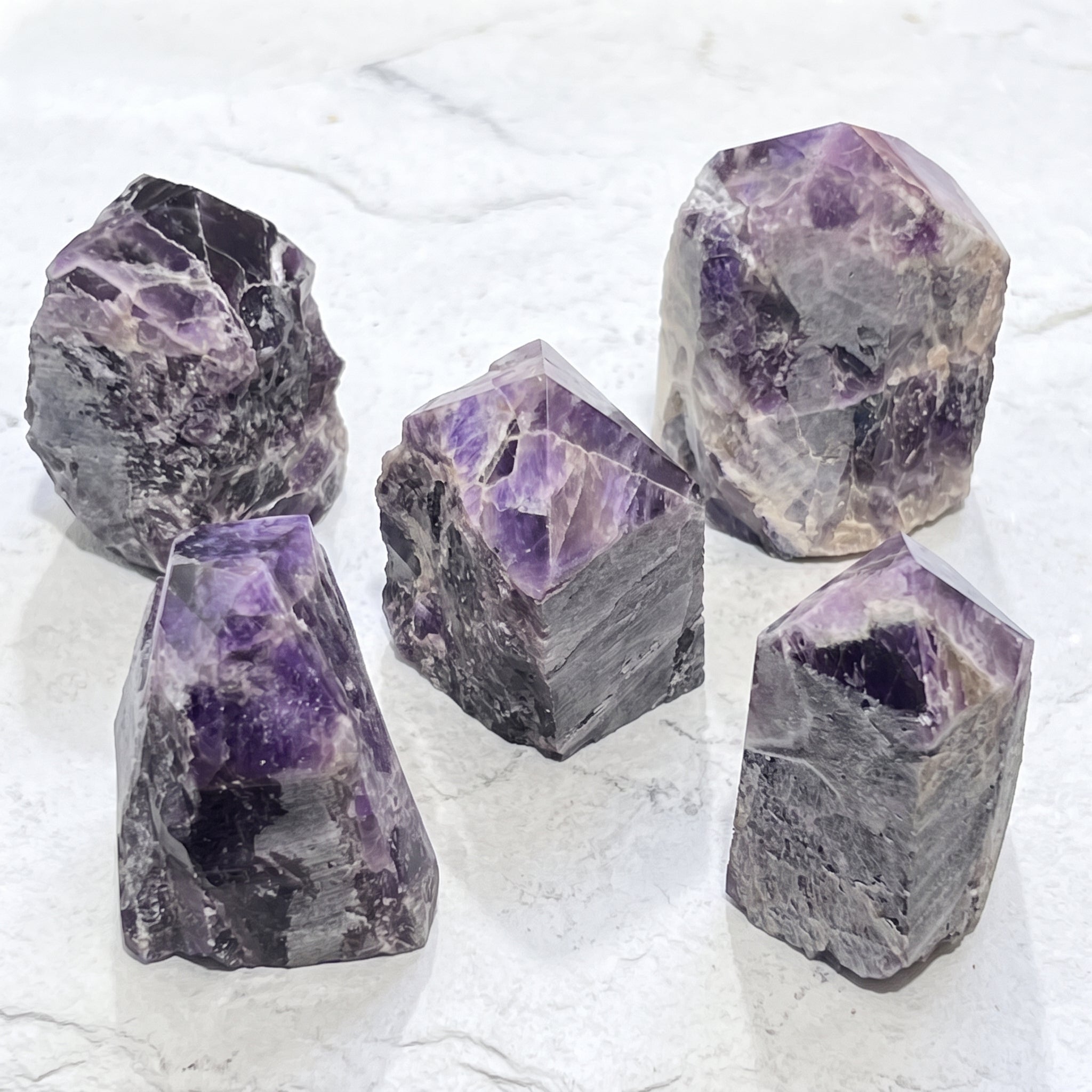 Banded Amethyst Crystal Point Tower Carving Amazing Crystals