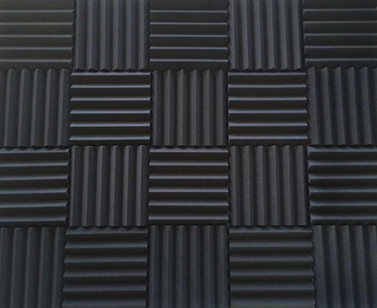 Easy Mount Acoustic Foam Kit - 12x12x2" Acoustic Foam Panels With Adhesive - Wedge Style - 4 Pack SoundAssured