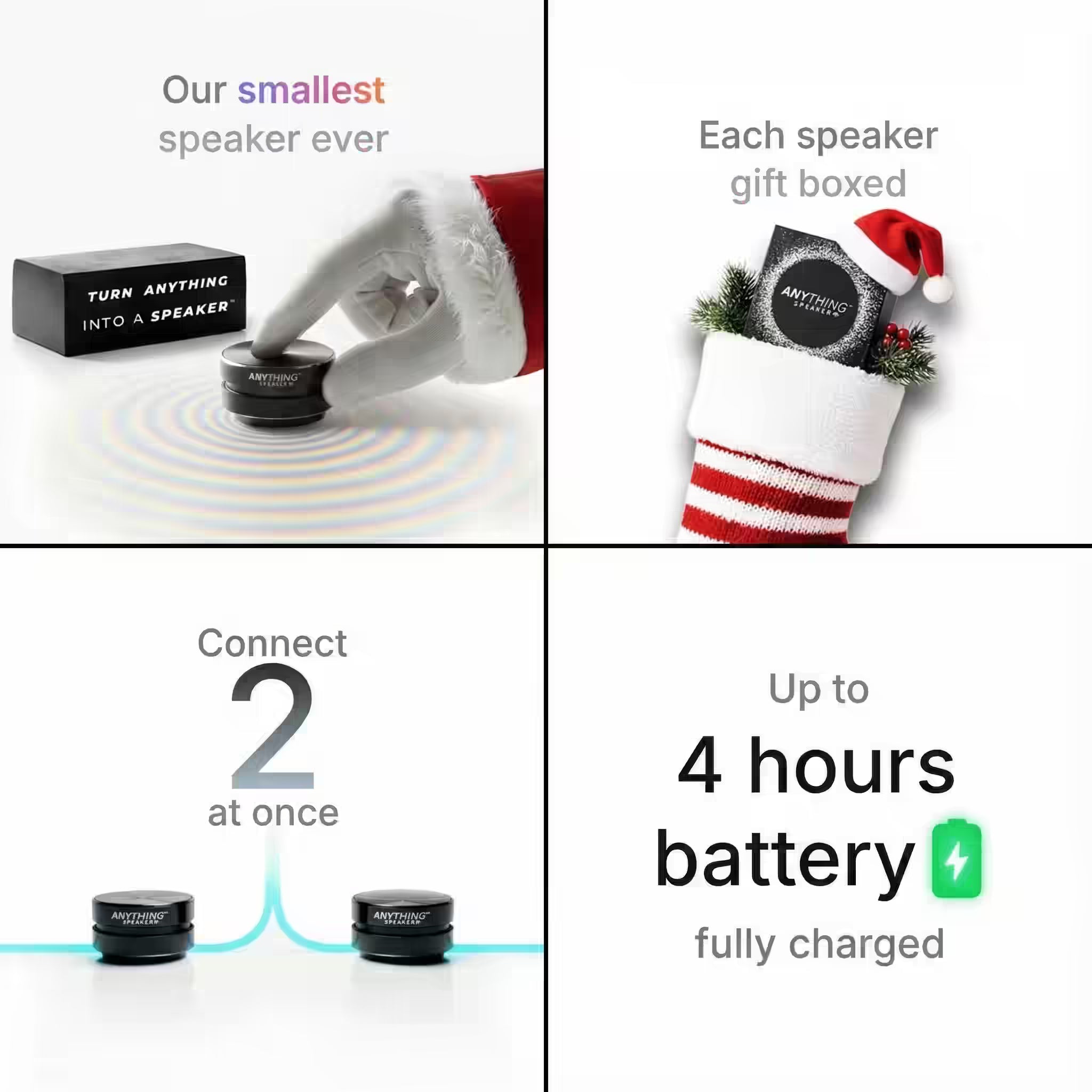 Turn Anything Into A Speaker! Bluetooth, Portable, Vibration-Powered Sound Anything Speaker