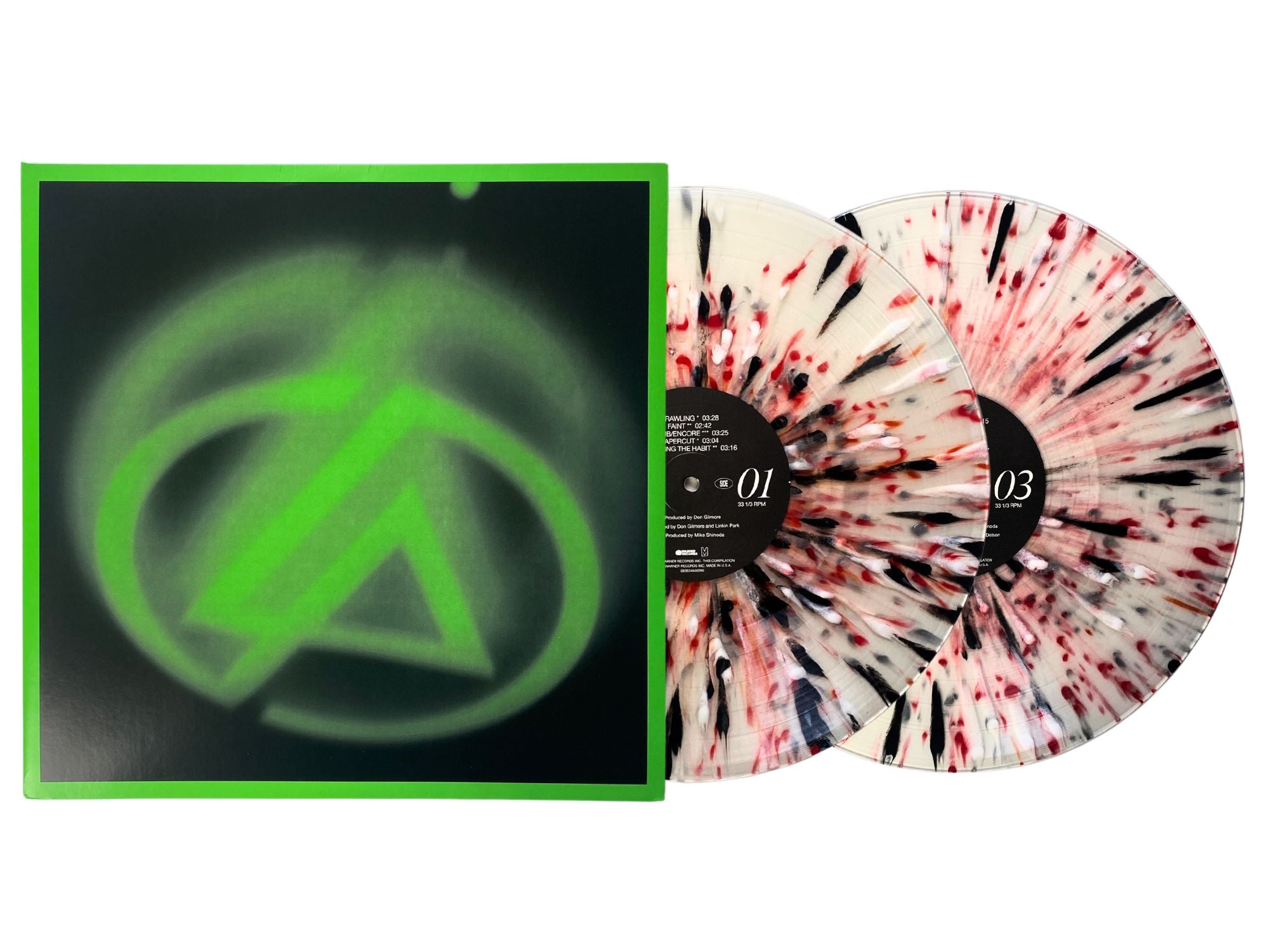 Linkin Park - Papercuts (Limited Edition Black & Red Splatter Colored Vinyl) Pale Blue Dot Records