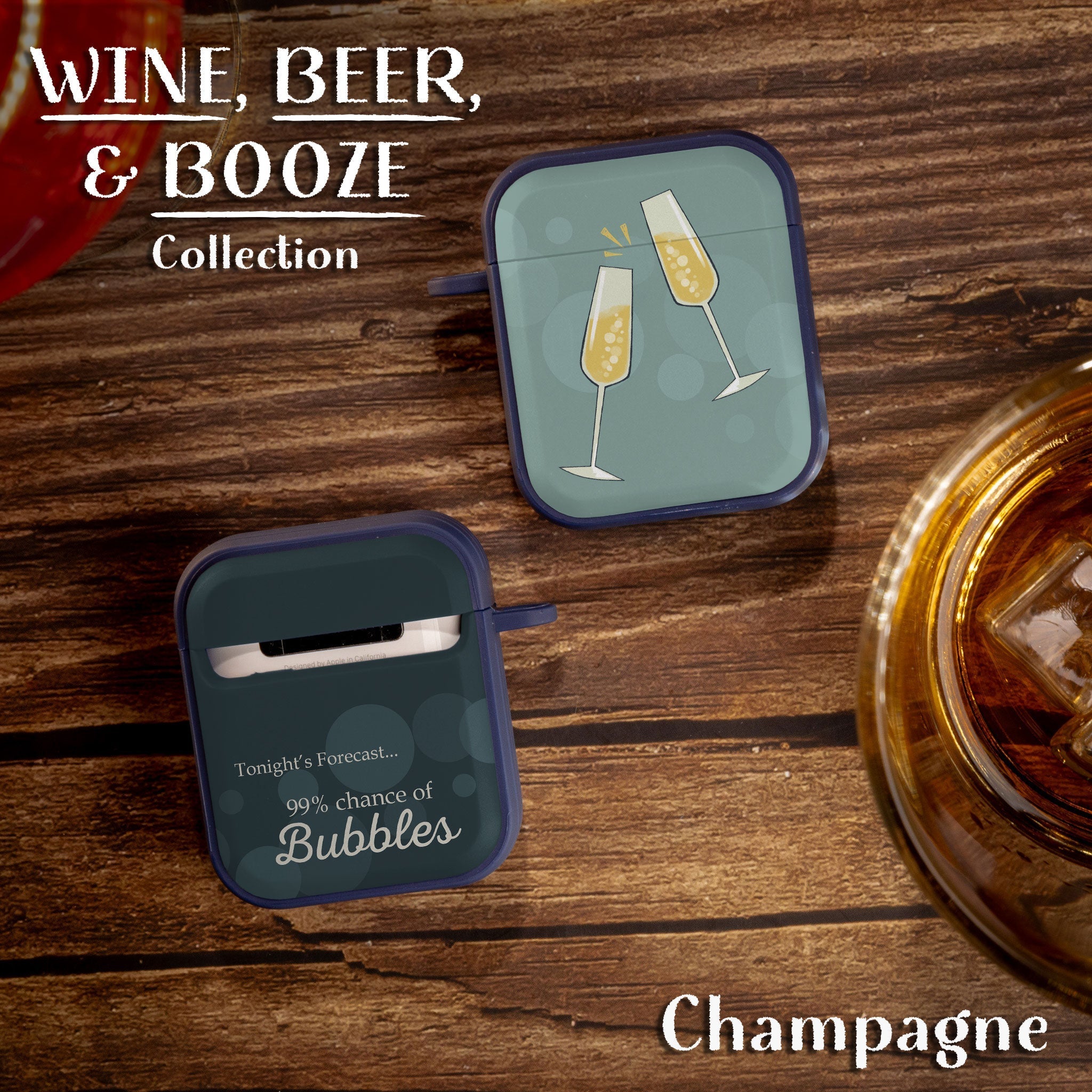 Wine, Beer, & Booze HDX Apple AirPods Gen 1 & 2 Case Cover Affinity Bands