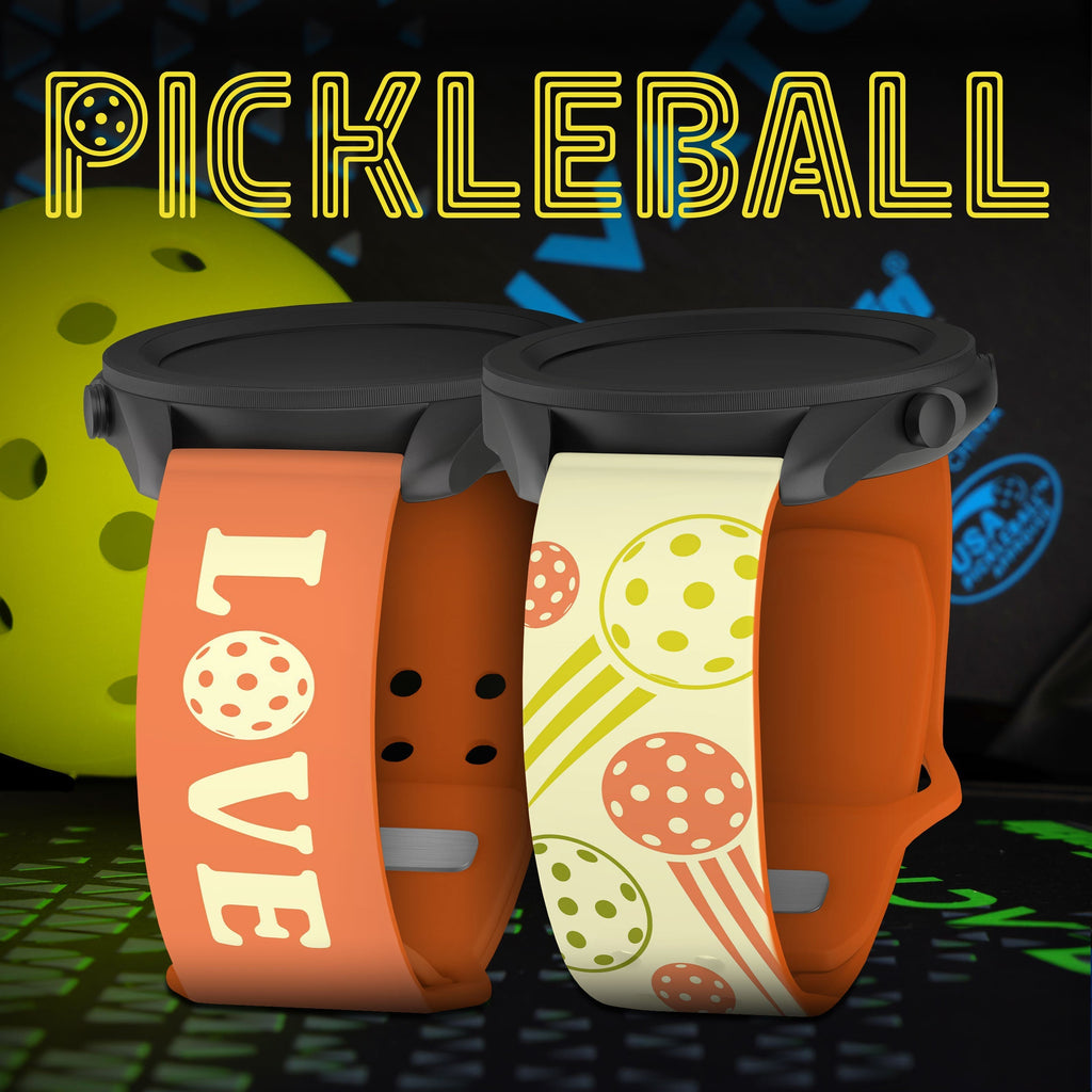Pickleball HD  Watchband for Samsung, Garmin, Fossil, and More Affinity Bands