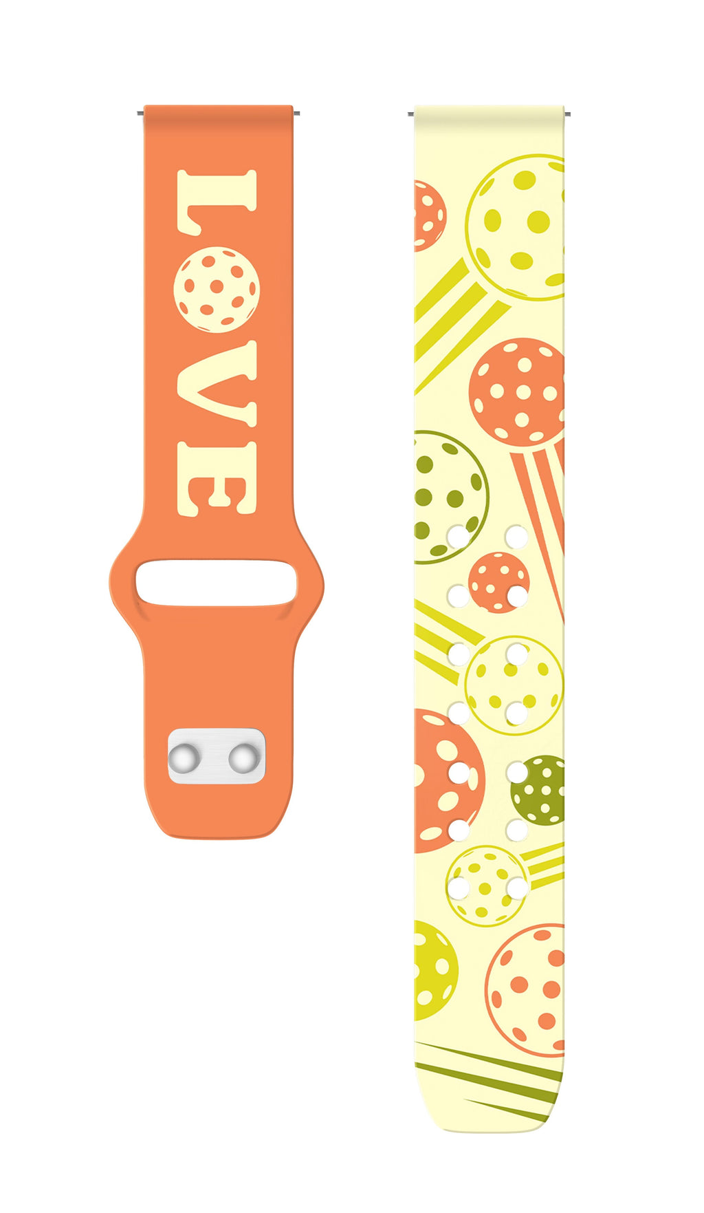 Pickleball HD  Watchband for Samsung, Garmin, Fossil, and More Affinity Bands