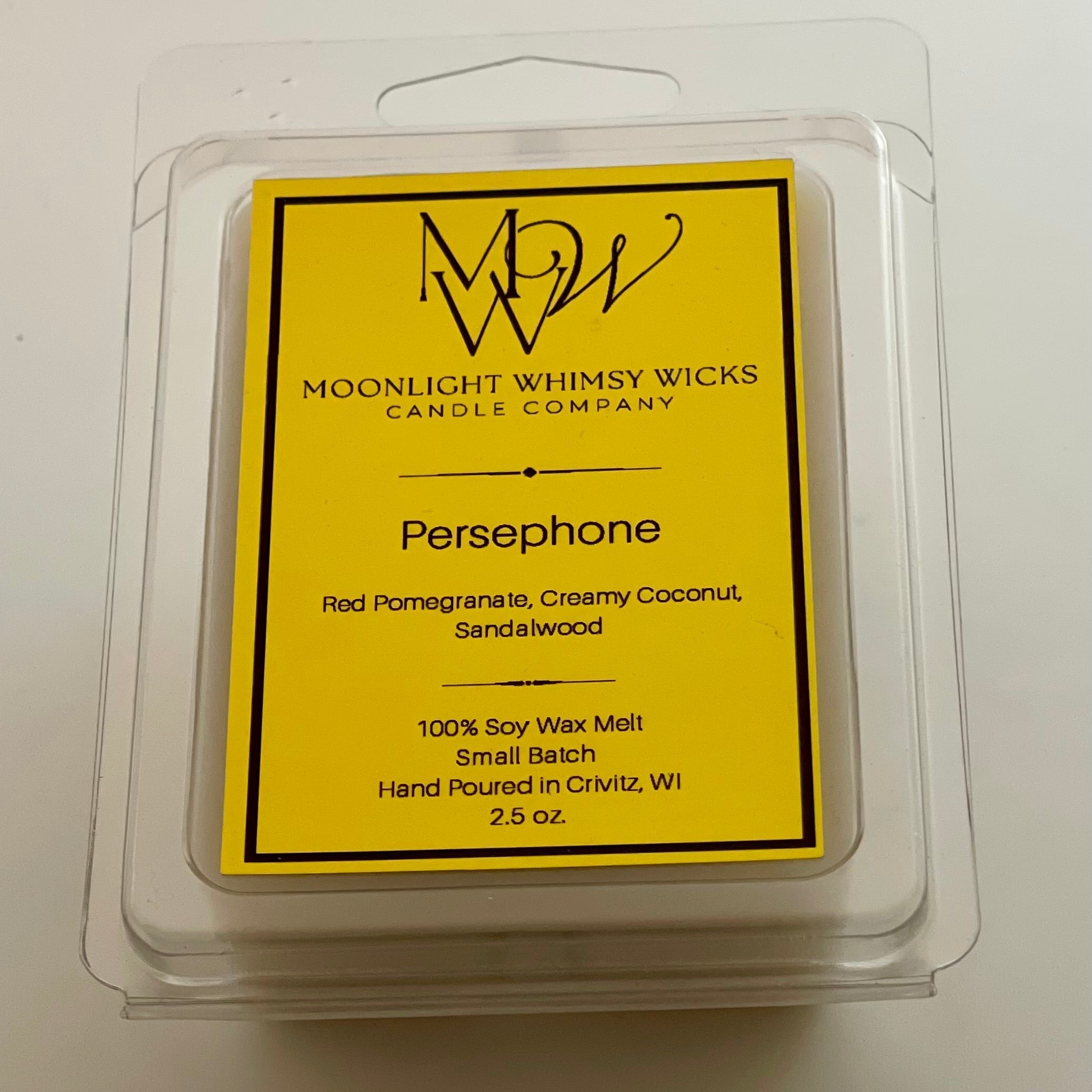 Persephone | Luxury Soy Wax Melt Moonlight Whimsy Wicks