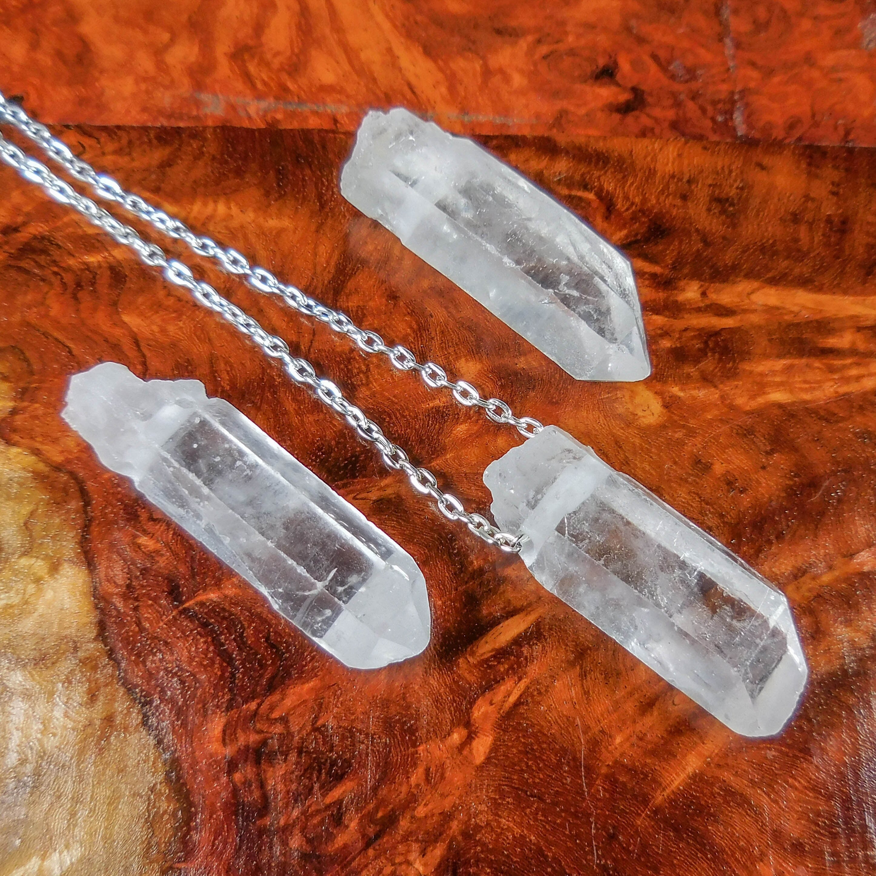 Drilled Clear Quartz Crystal Points (2mm Hole) Wholesale Pendant Beads Amazing Crystals