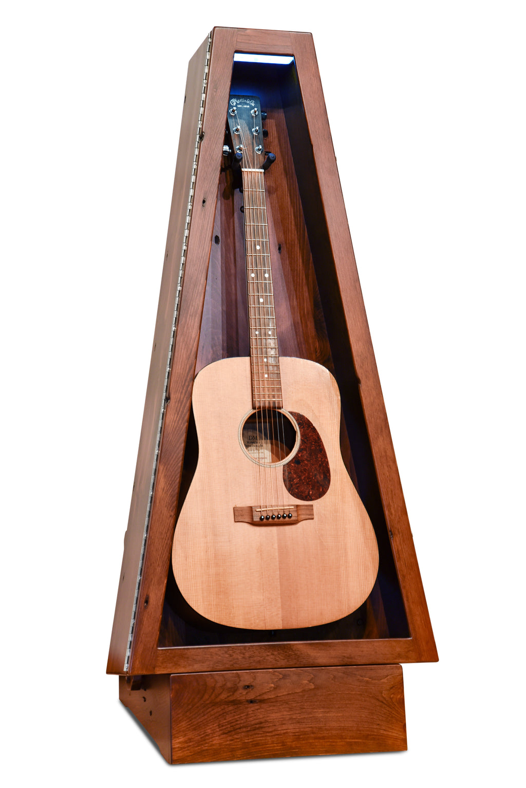 ClimaStand Triangle Humidor with Base - 300 Year Old Reclaimed Wood with Boston Stain Acoustic Remedy Cases