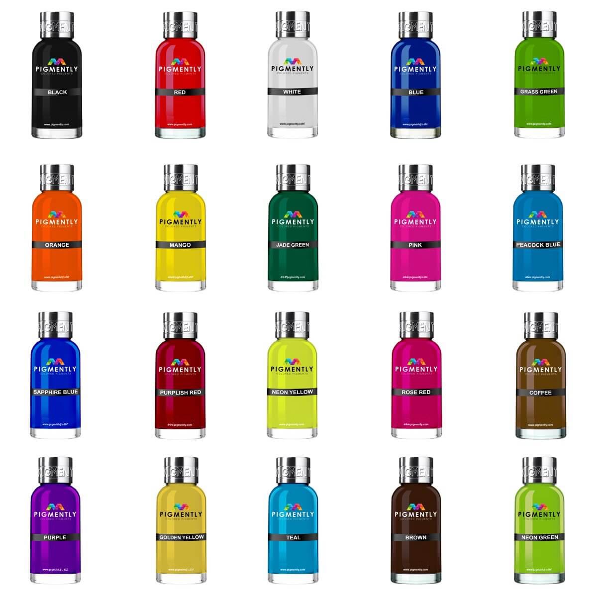 20-Color Bundle of Epoxy Resin Dyes UltraClear Epoxy
