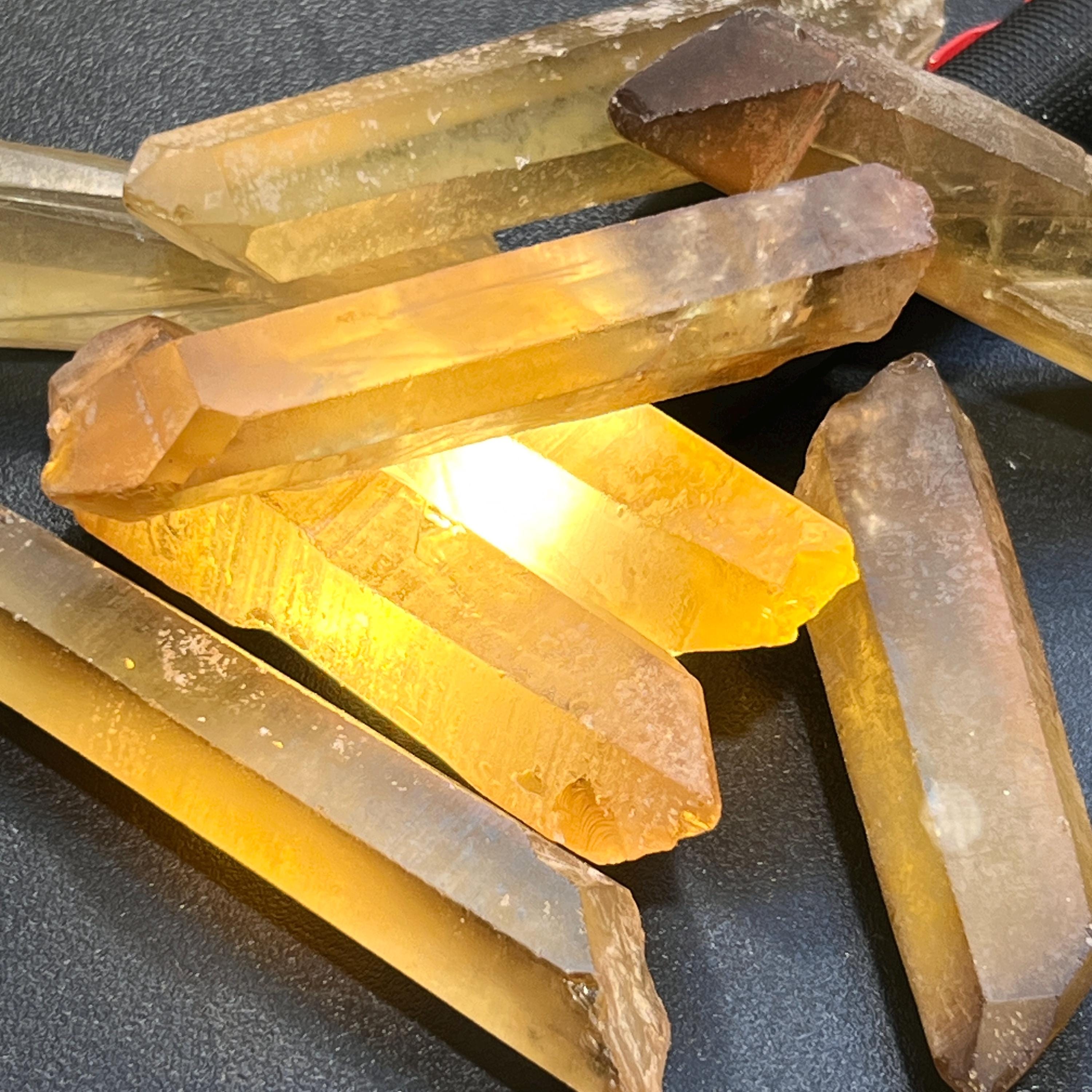 Citrine Crystal Points Extra Large (Untreated) Natural (2-4 Inches) Single or Double Terminated Amazing Crystals