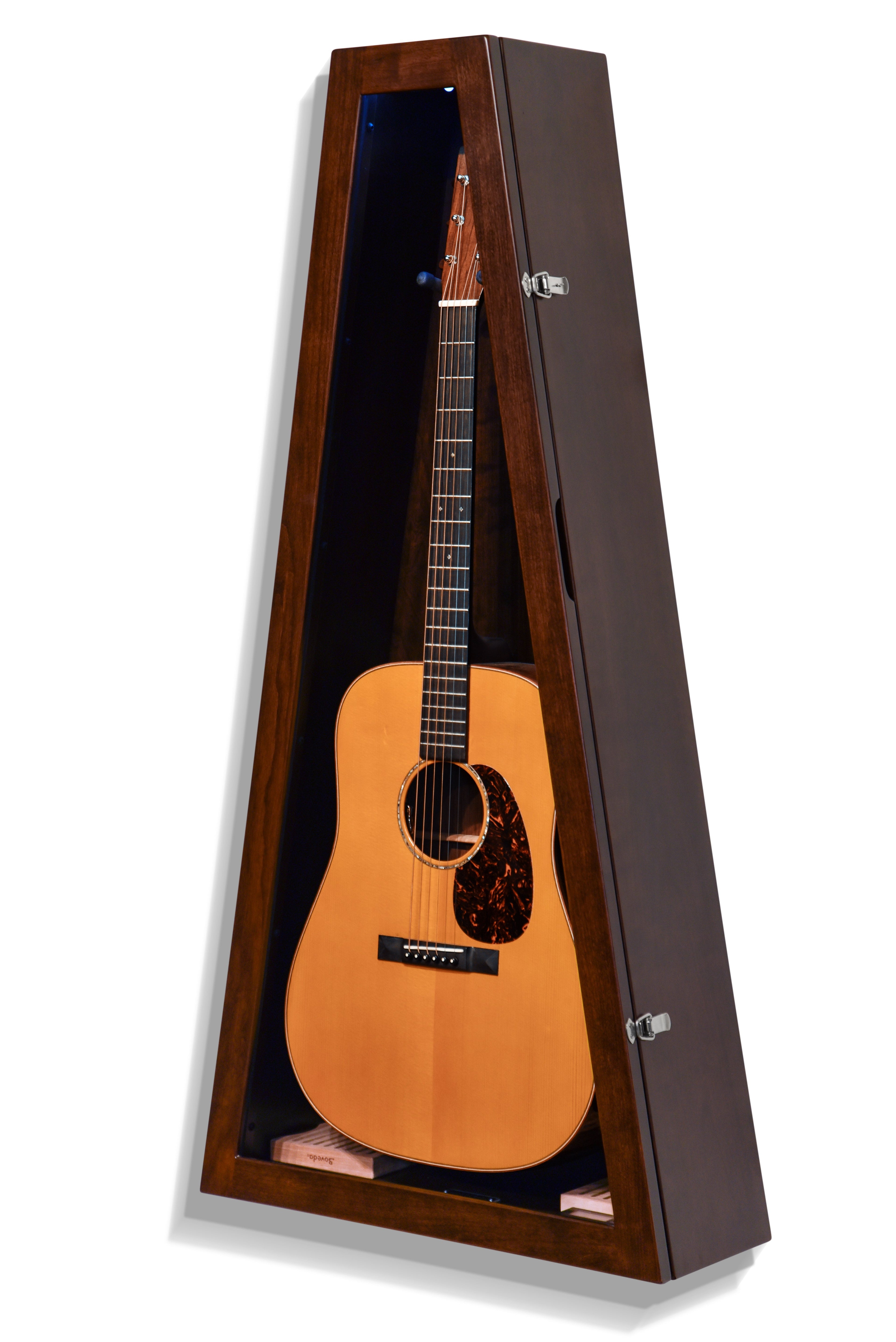 ClimaCase Triangle Humidor - Cherry with Onyx Stain Acoustic Remedy Cases