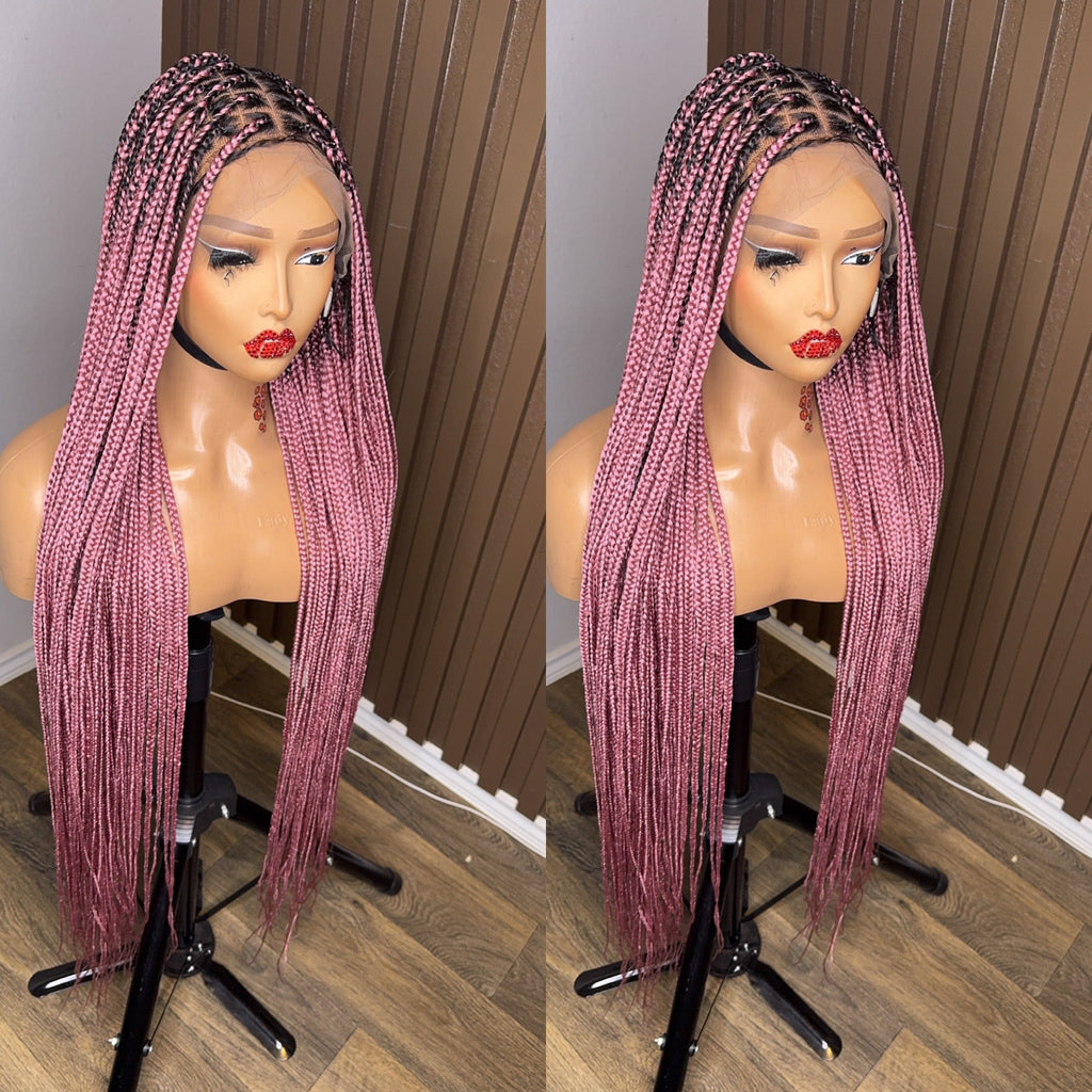 Light pink darkroot knotless braiddd wig HOL stores
