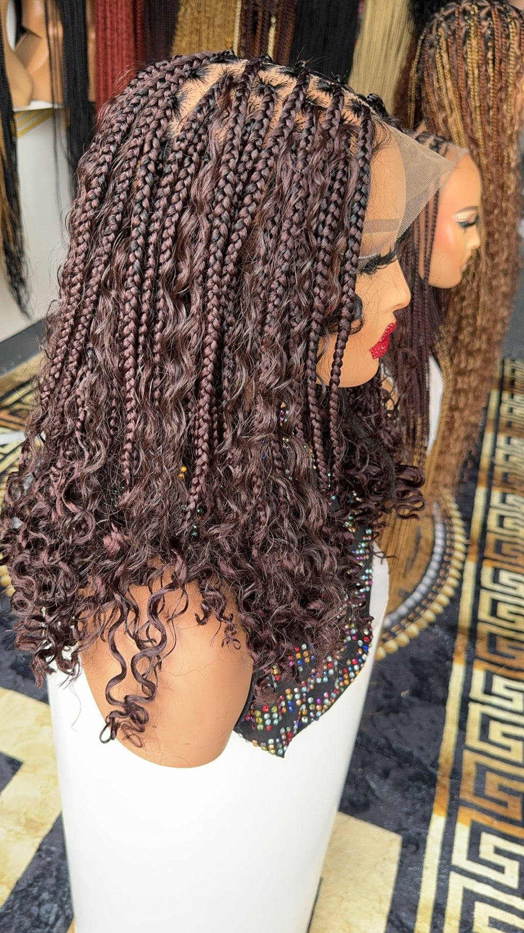 Brown short boho braids HOL stores