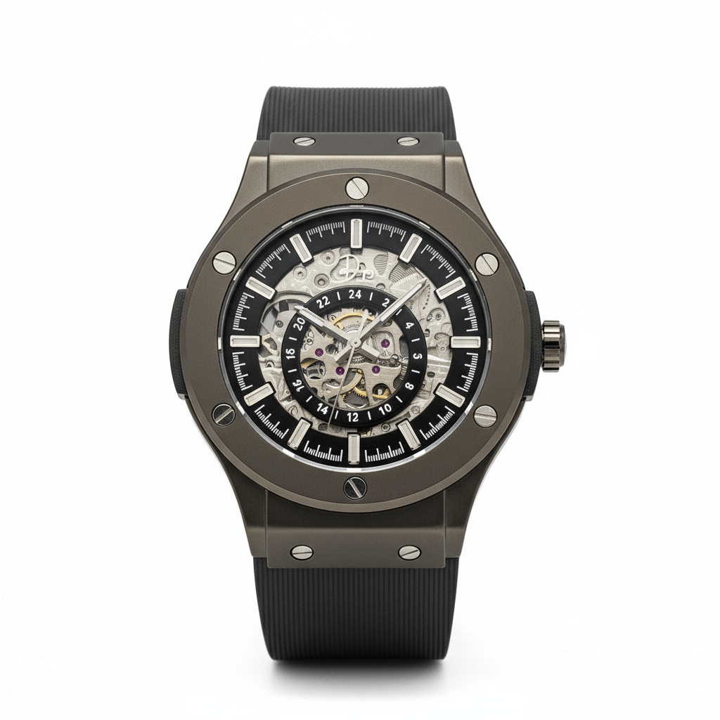 Skeleton Automatic Luxury Watch - The 199 Gunmetal Dapr Watches